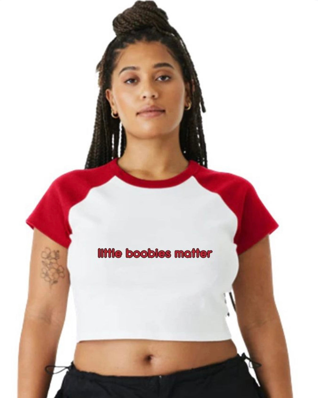 Little Boobies Matter Crop tee