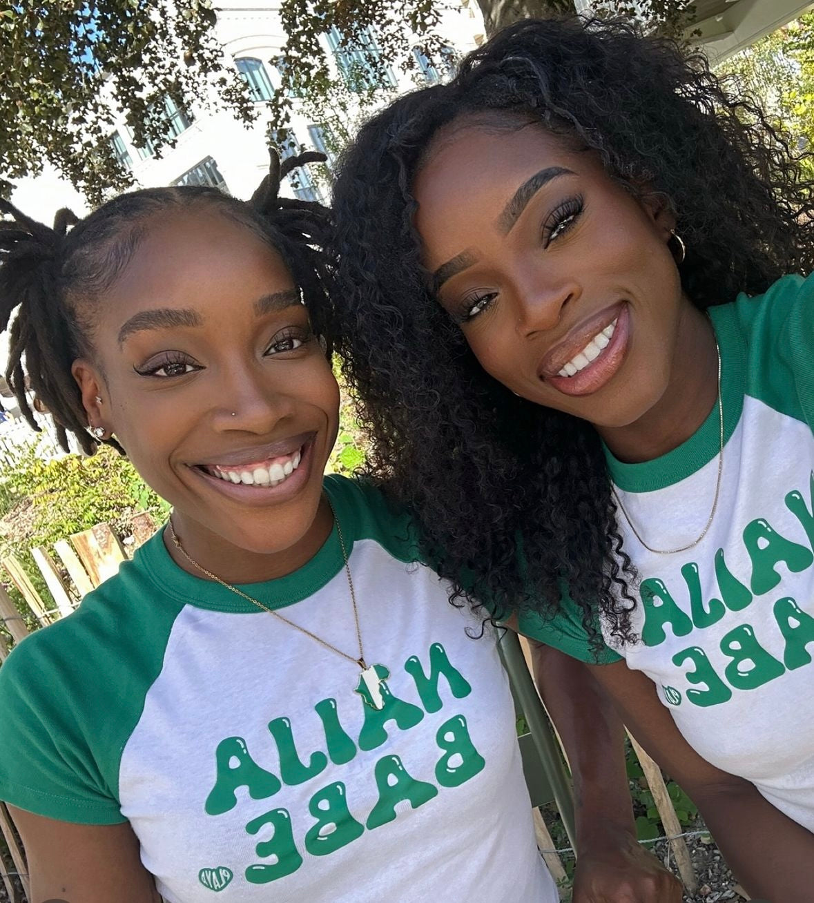 Naija Babe Crop Tee (Black and Green/White)